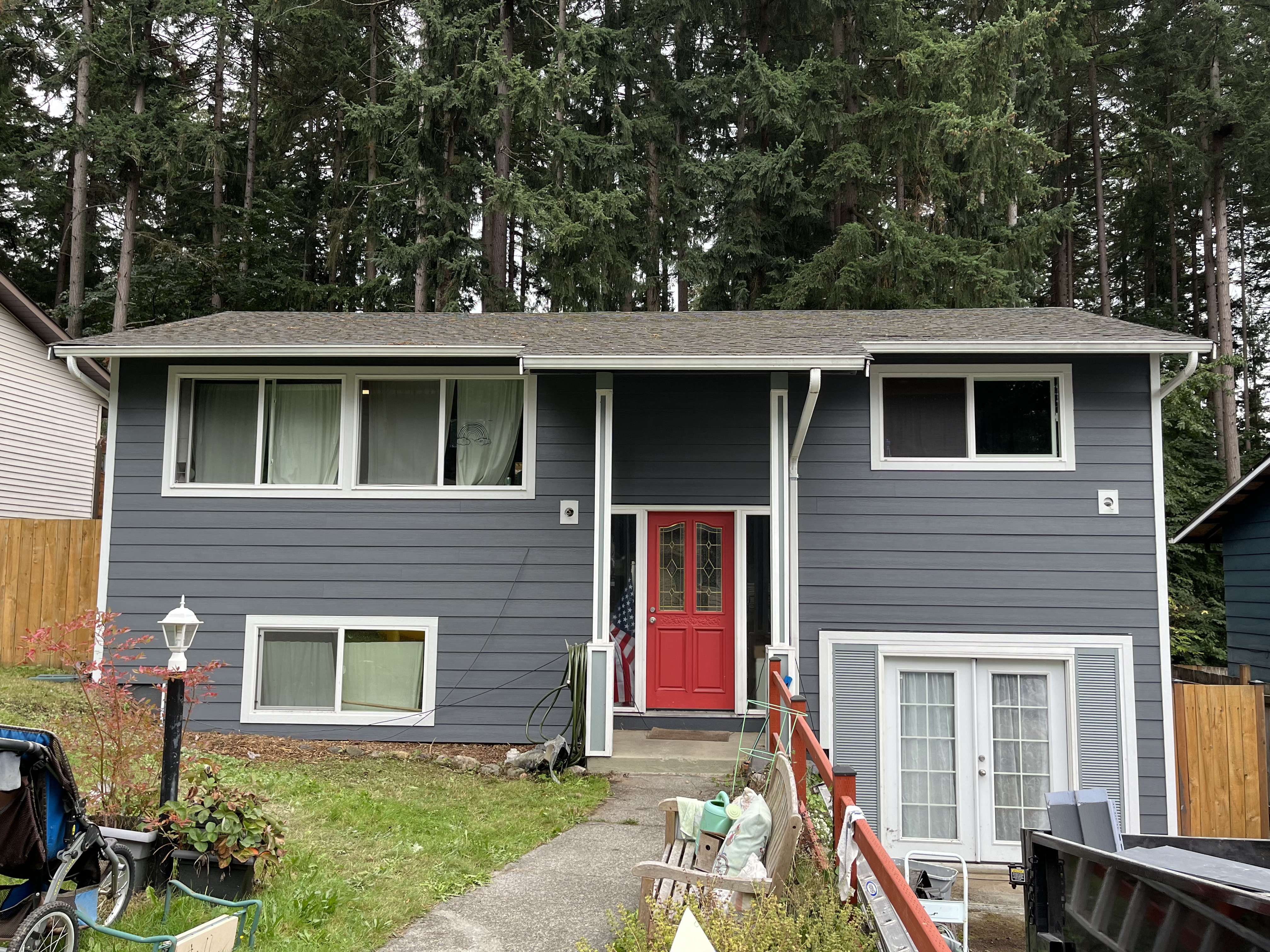 Modern new construction home with spacious yard