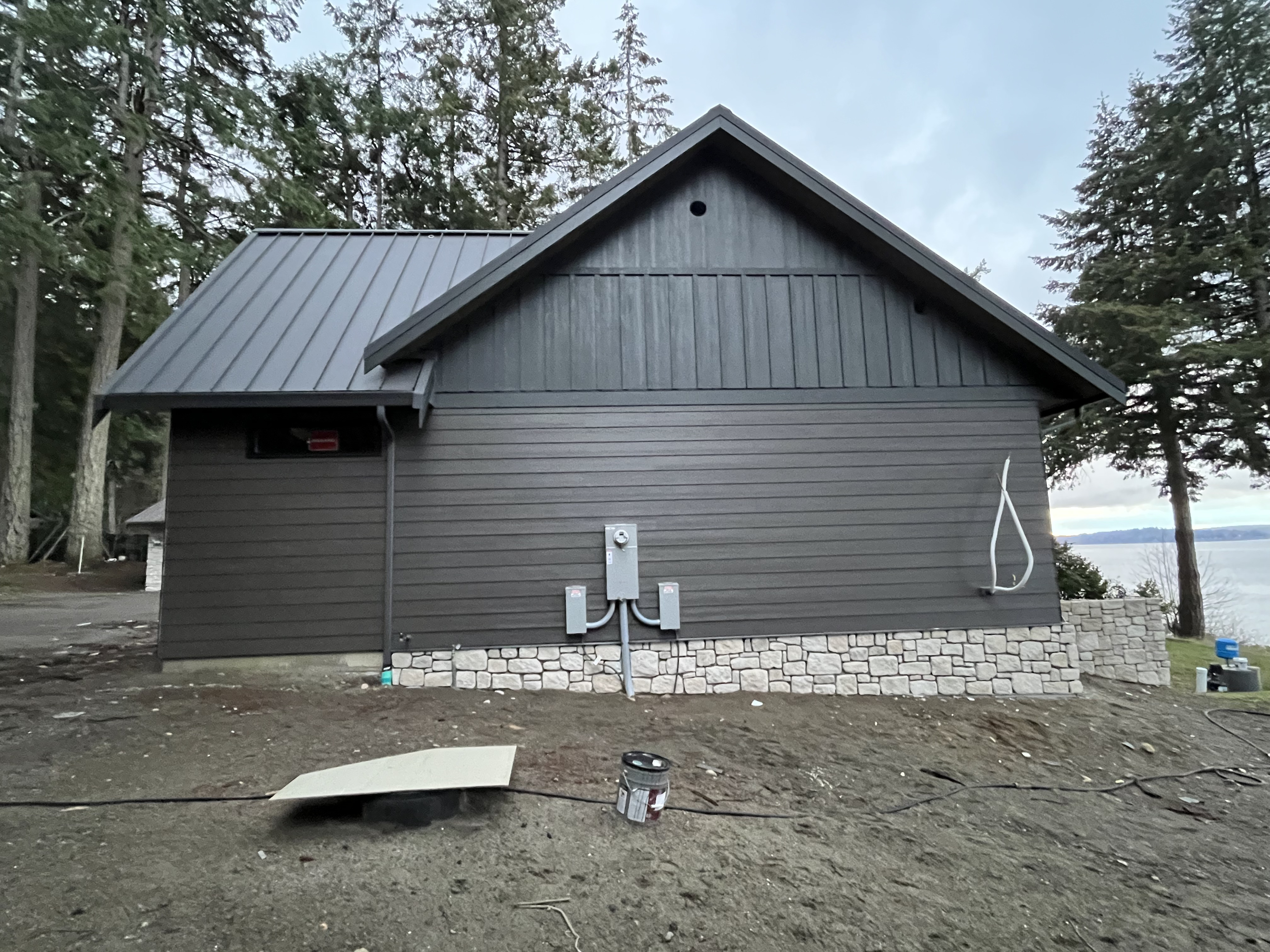 Modern new construction home with spacious yard