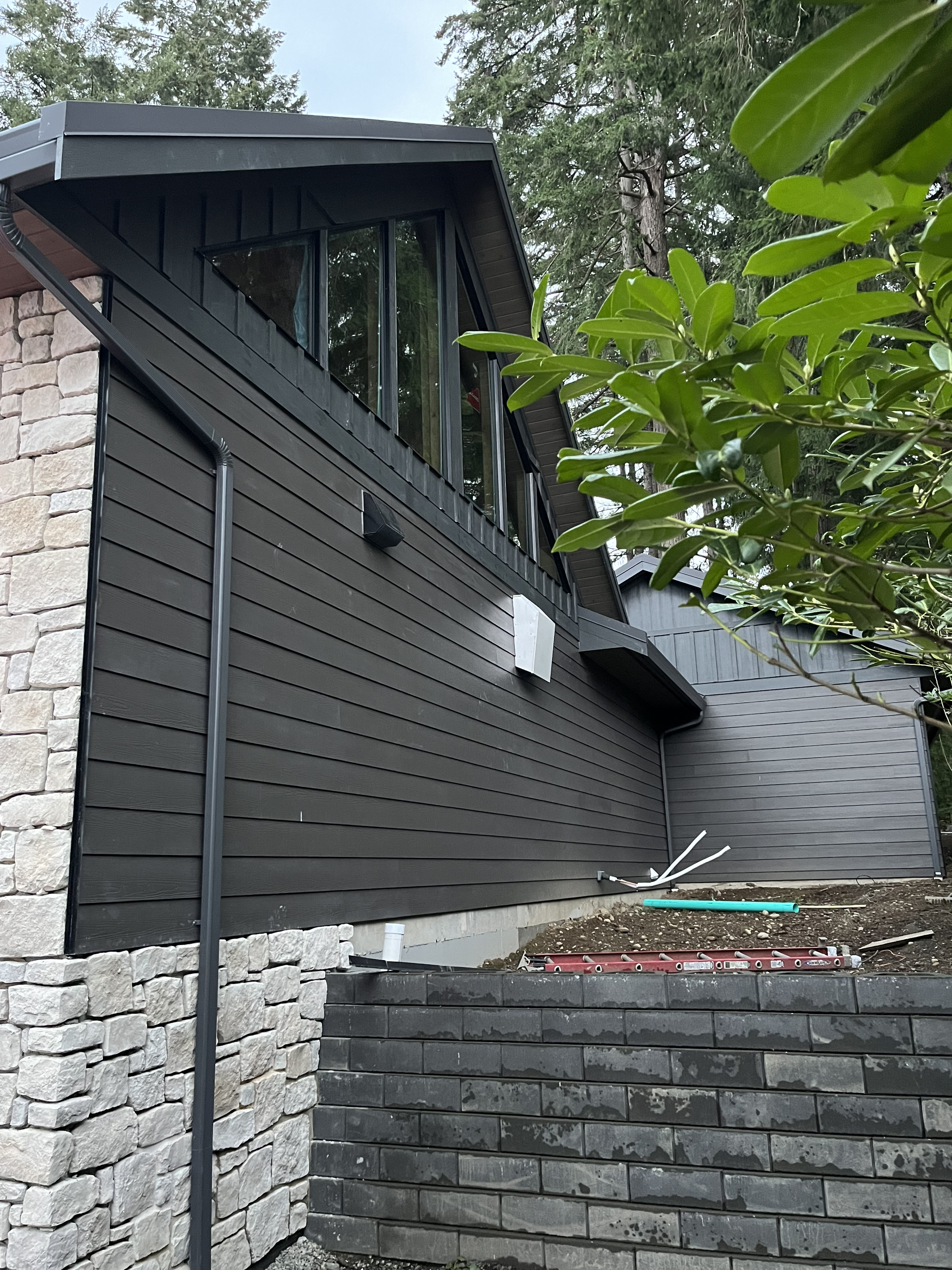 Modern new construction home with spacious yard