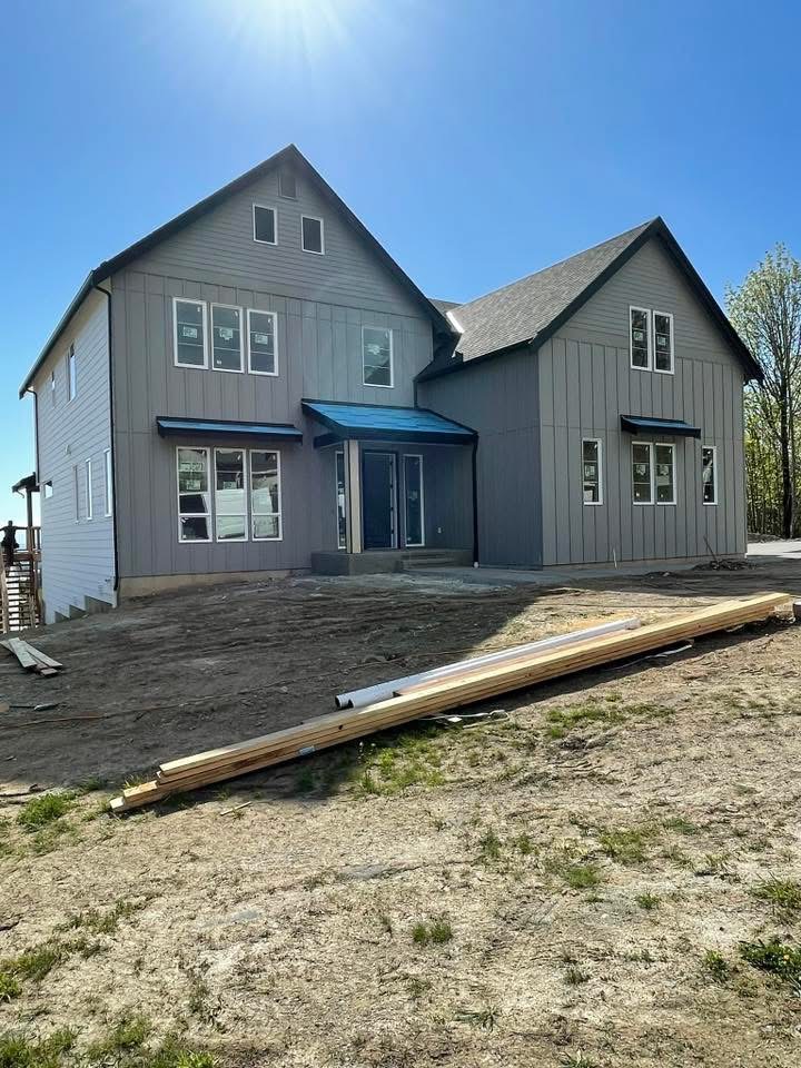 Modern new construction home with spacious yard