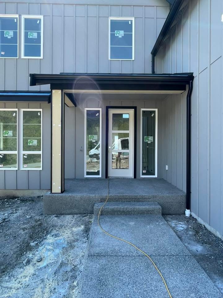 Modern new construction home with spacious yard